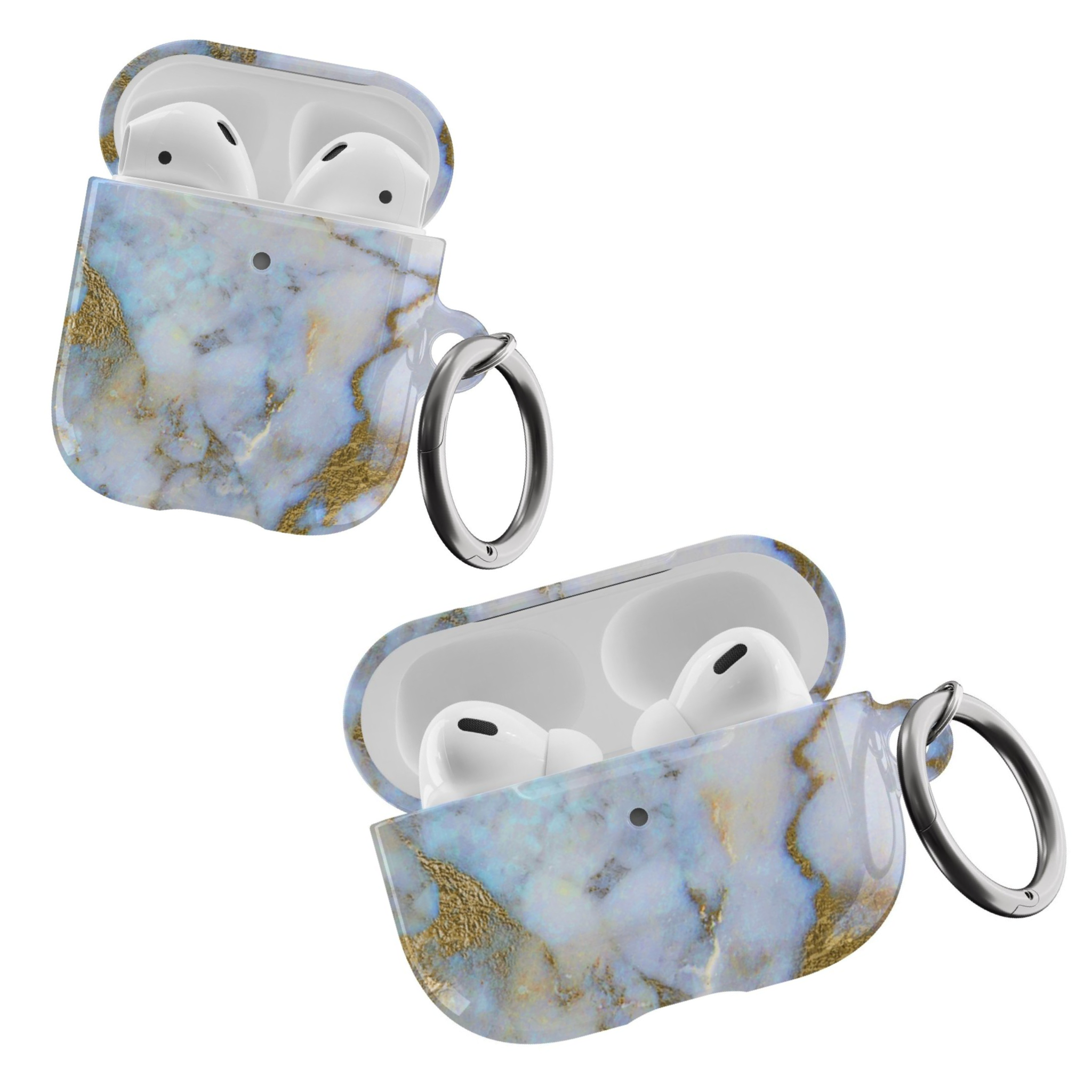 Pretty Opal Marble Print Airpods Case