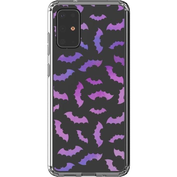 Purple Bats Clear Phone Case