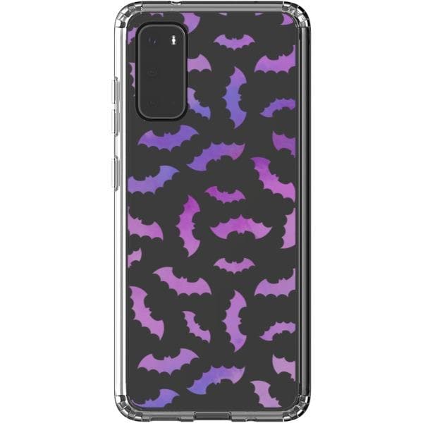 Purple Bats Clear Phone Case