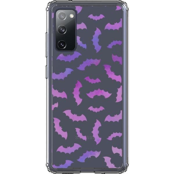 Purple Bats Clear Phone Case