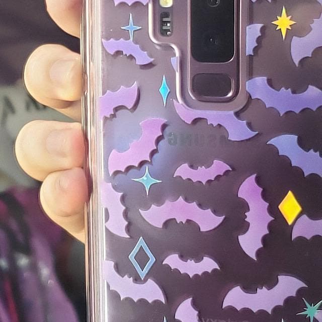 Purple Bats Clear Phone Case