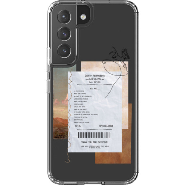 Receipt Daily Reminder Affirmations Collage Clear Phone Case