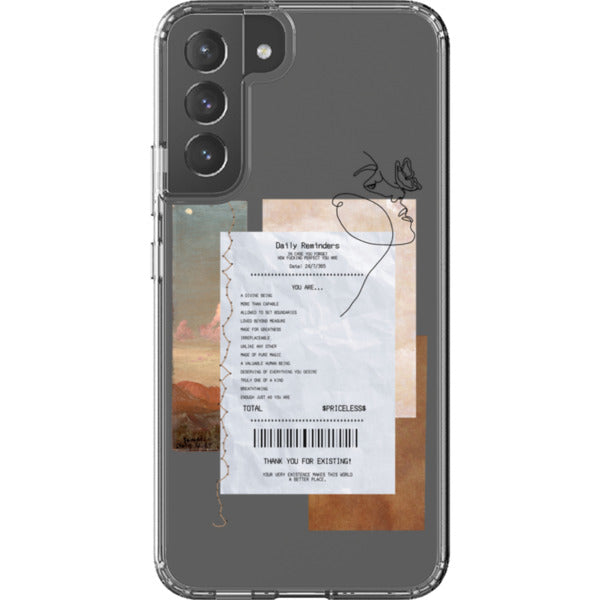 Receipt Daily Reminder Affirmations Collage Clear Phone Case