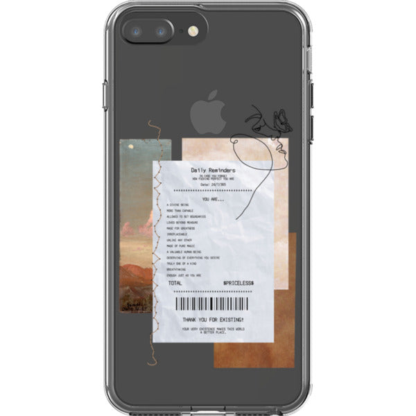 Receipt Daily Reminder Affirmations Collage Clear Phone Case