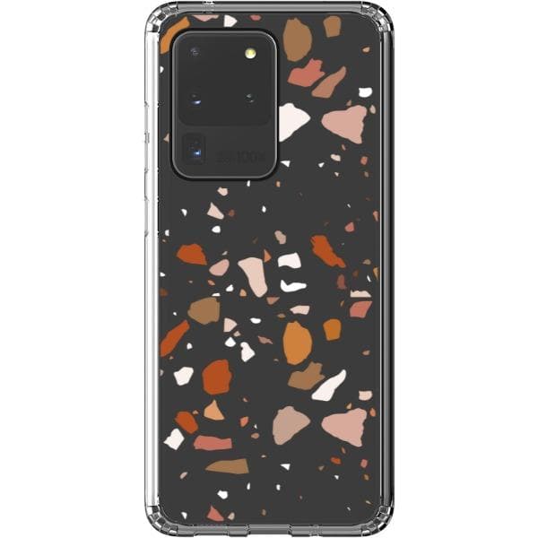 Rose Terracotta Terrazzo Clear Phone Case