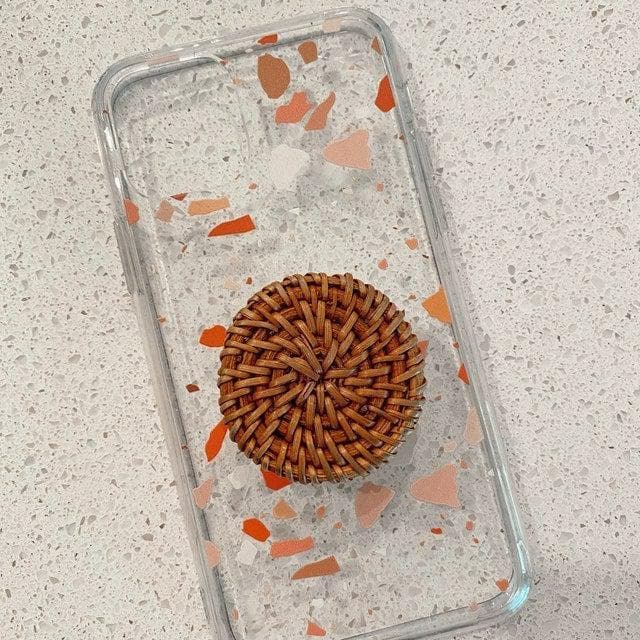 Rose Terracotta Terrazzo Clear Phone Case