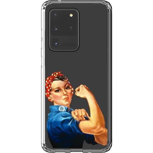 Rosie The Riveter Clear Phone Case