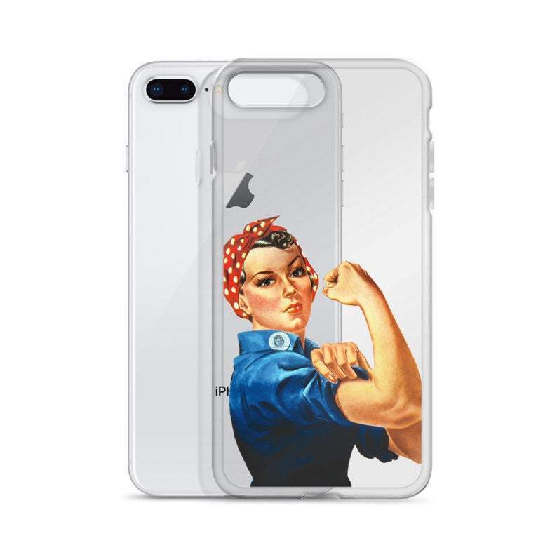 Rosie The Riveter Clear Phone Case