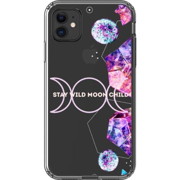 Stay Wild Moon Child Crystals Clear Phone Case