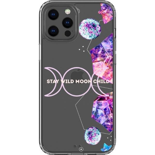 Stay Wild Moon Child Crystals Clear Phone Case