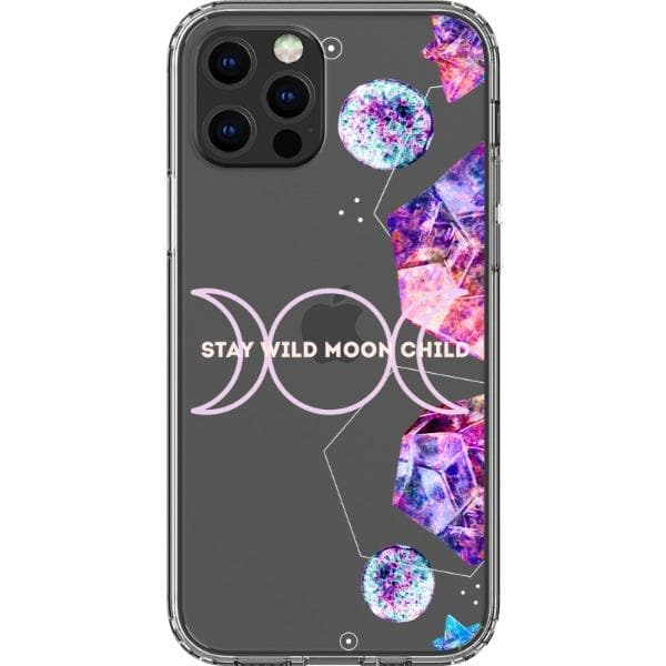 Stay Wild Moon Child Crystals Clear Phone Case