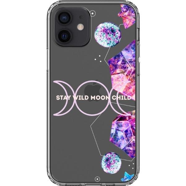 Stay Wild Moon Child Crystals Clear Phone Case