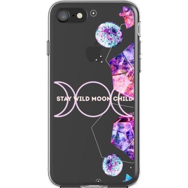 Stay Wild Moon Child Crystals Clear Phone Case