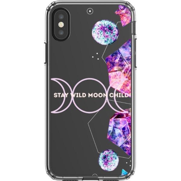 Stay Wild Moon Child Crystals Clear Phone Case