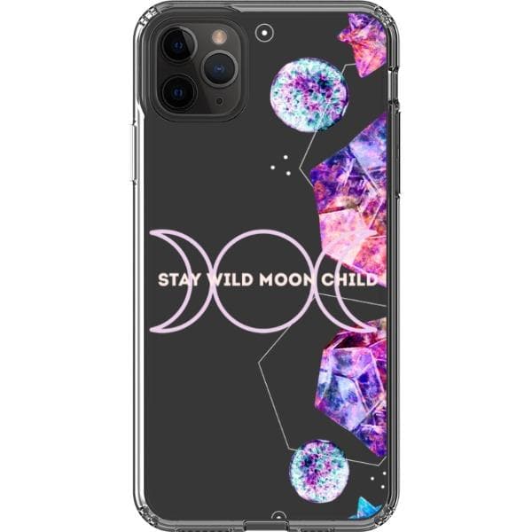 Stay Wild Moon Child Crystals Clear Phone Case