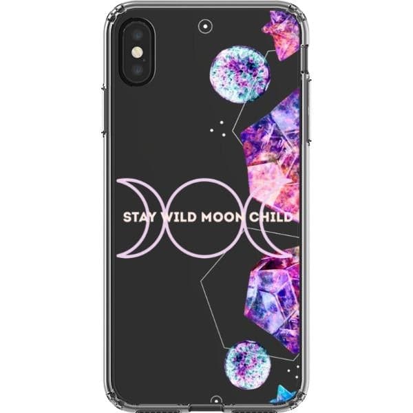 Stay Wild Moon Child Crystals Clear Phone Case