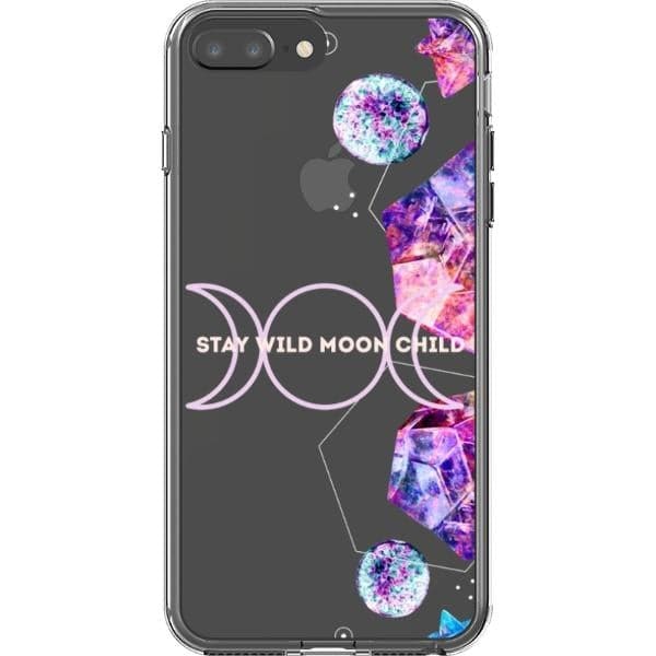 Stay Wild Moon Child Crystals Clear Phone Case