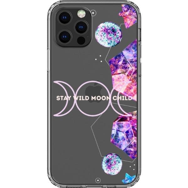 Stay Wild Moon Child Crystals Clear Phone Case