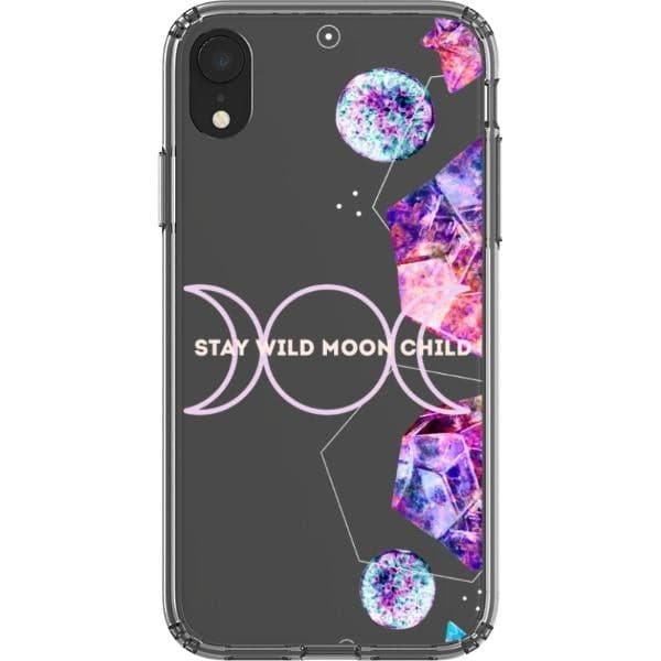 Stay Wild Moon Child Crystals Clear Phone Case