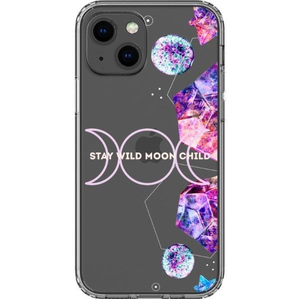 Stay Wild Moon Child Crystals Clear Phone Case