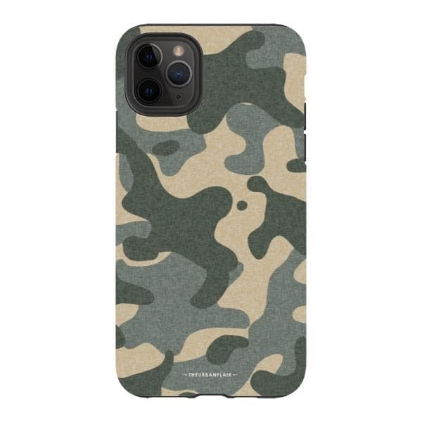 Textured Camo Print Tough Phone Case