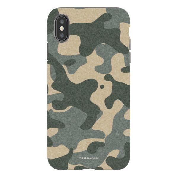 Textured Camo Print Tough Phone Case