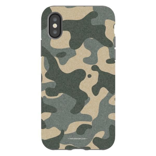 Textured Camo Print Tough Phone Case