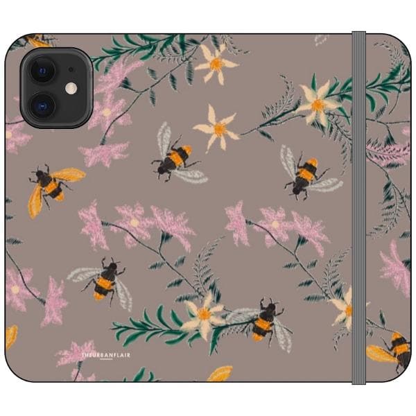 Vintage Bees Wallet Phone Case