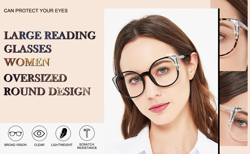 OCCI CHIARI Oversized Designer Reading Glasses Women's Readers