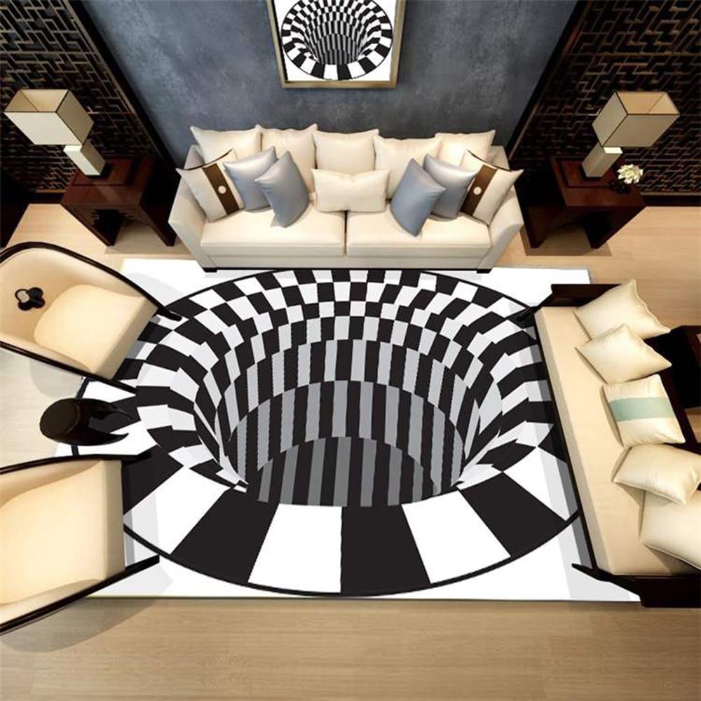 3D Optical Illusion Vortex Rug Carpet