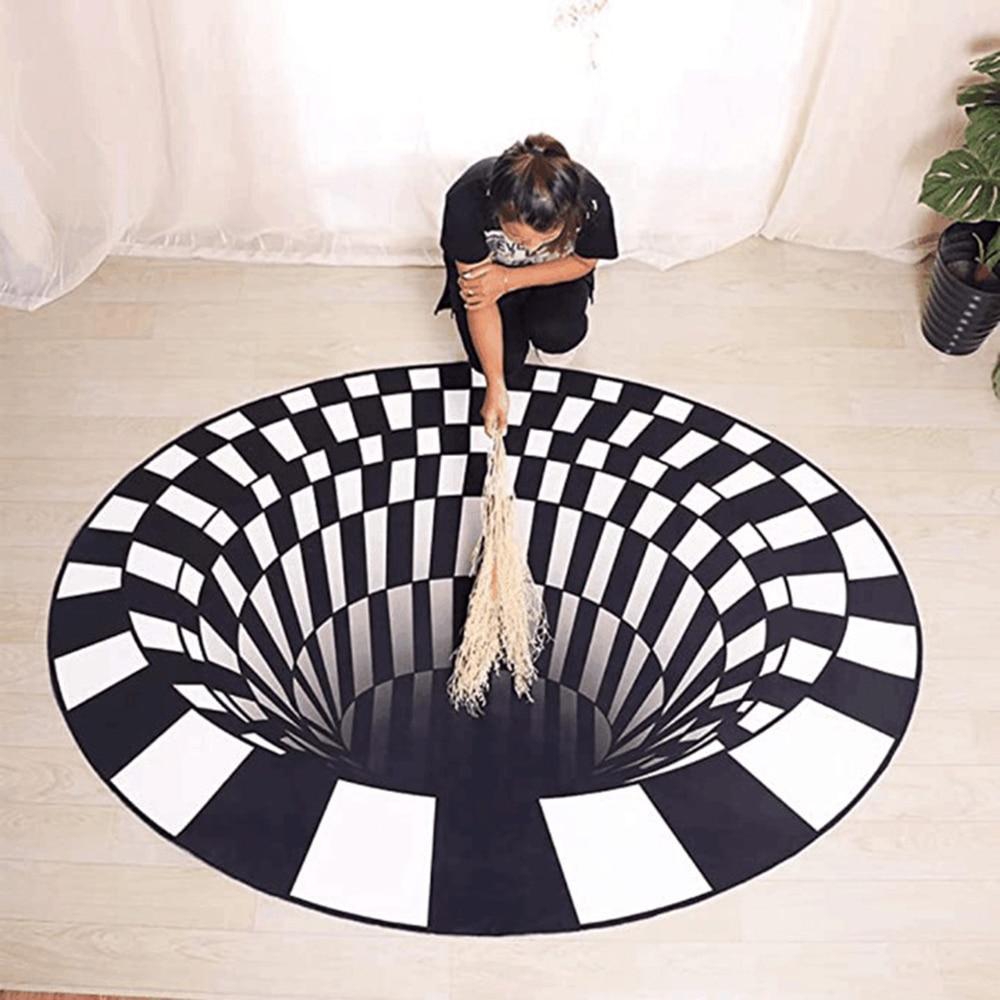 3D Optical Illusion Vortex Rug Carpet