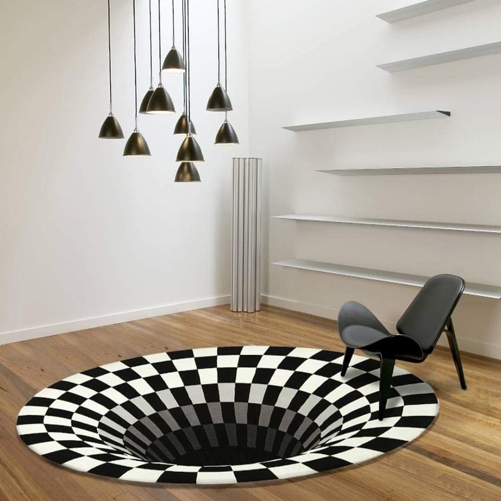 3D Optical Illusion Vortex Rug Carpet