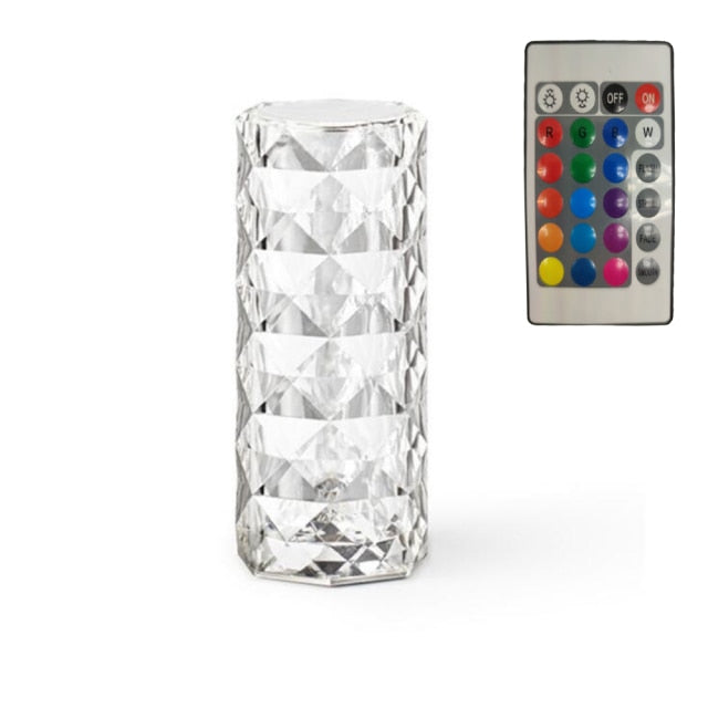 Multicolored LED Crystal Table Lamp