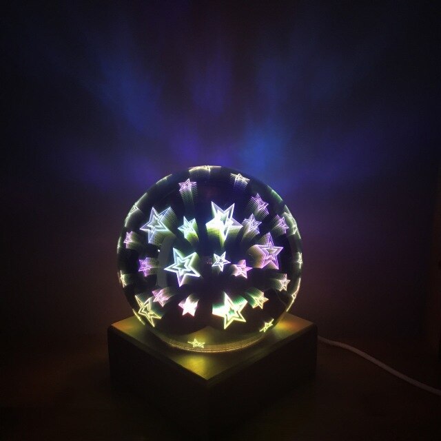 3D Star Night Light Magic Glass Orb