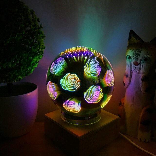 3D Star Night Light Magic Glass Orb