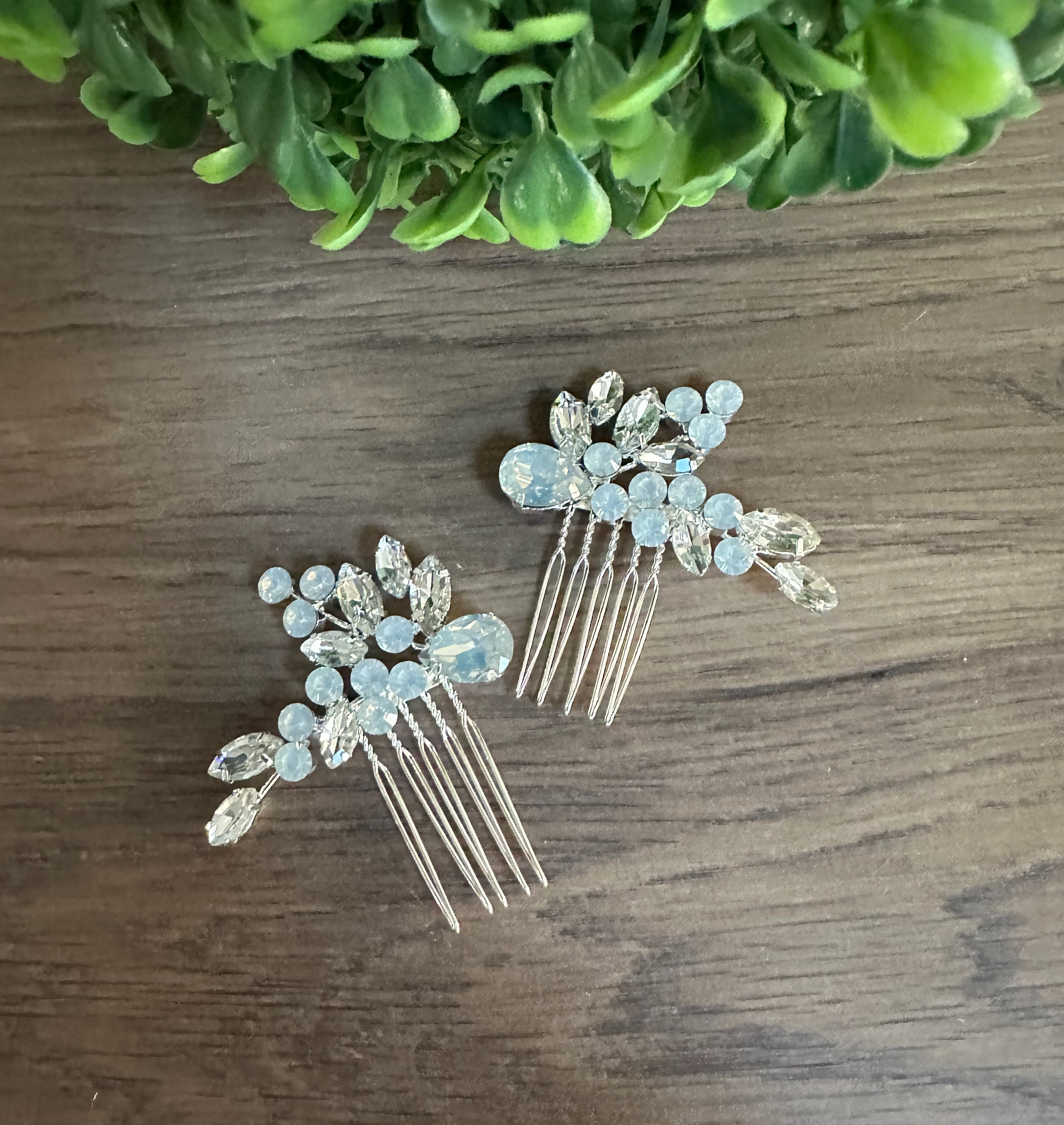 Something Blue Bridal hair comb - Pamela