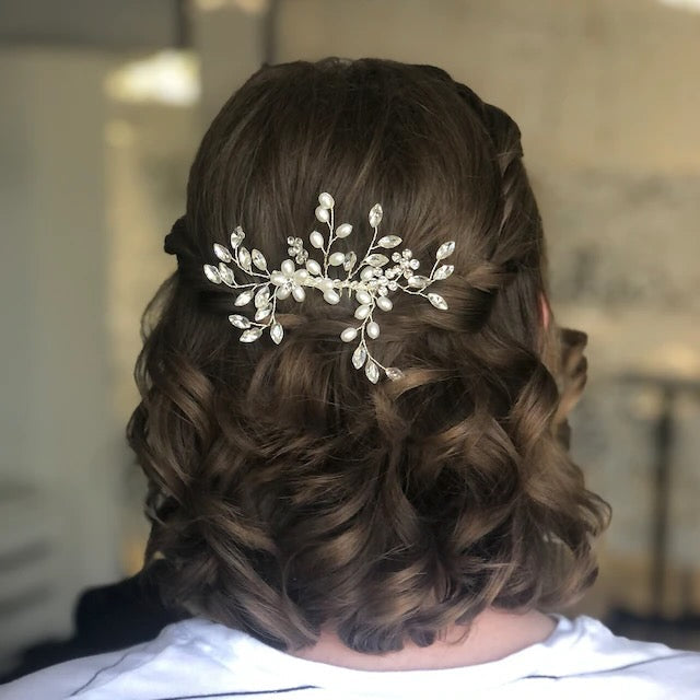 Pearl Bridal Hair piece-Autumn