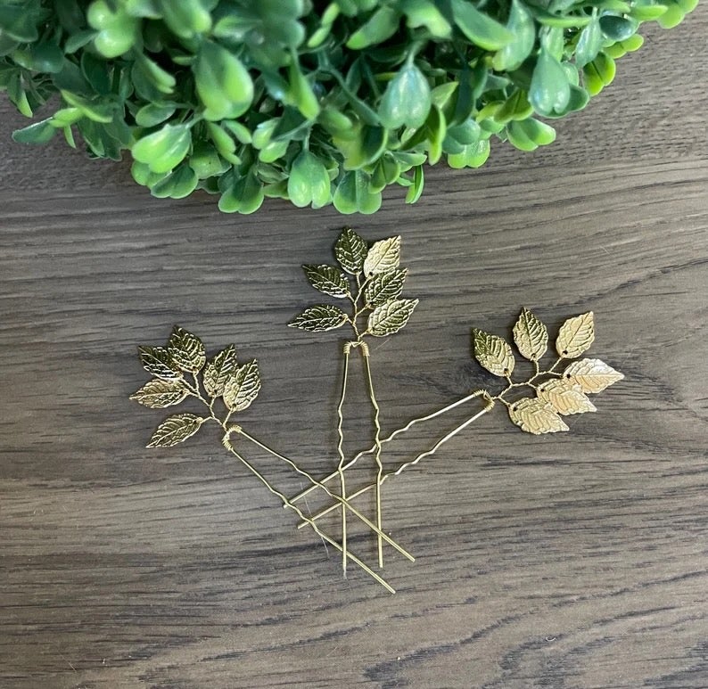 Sara - Leaf hair pin