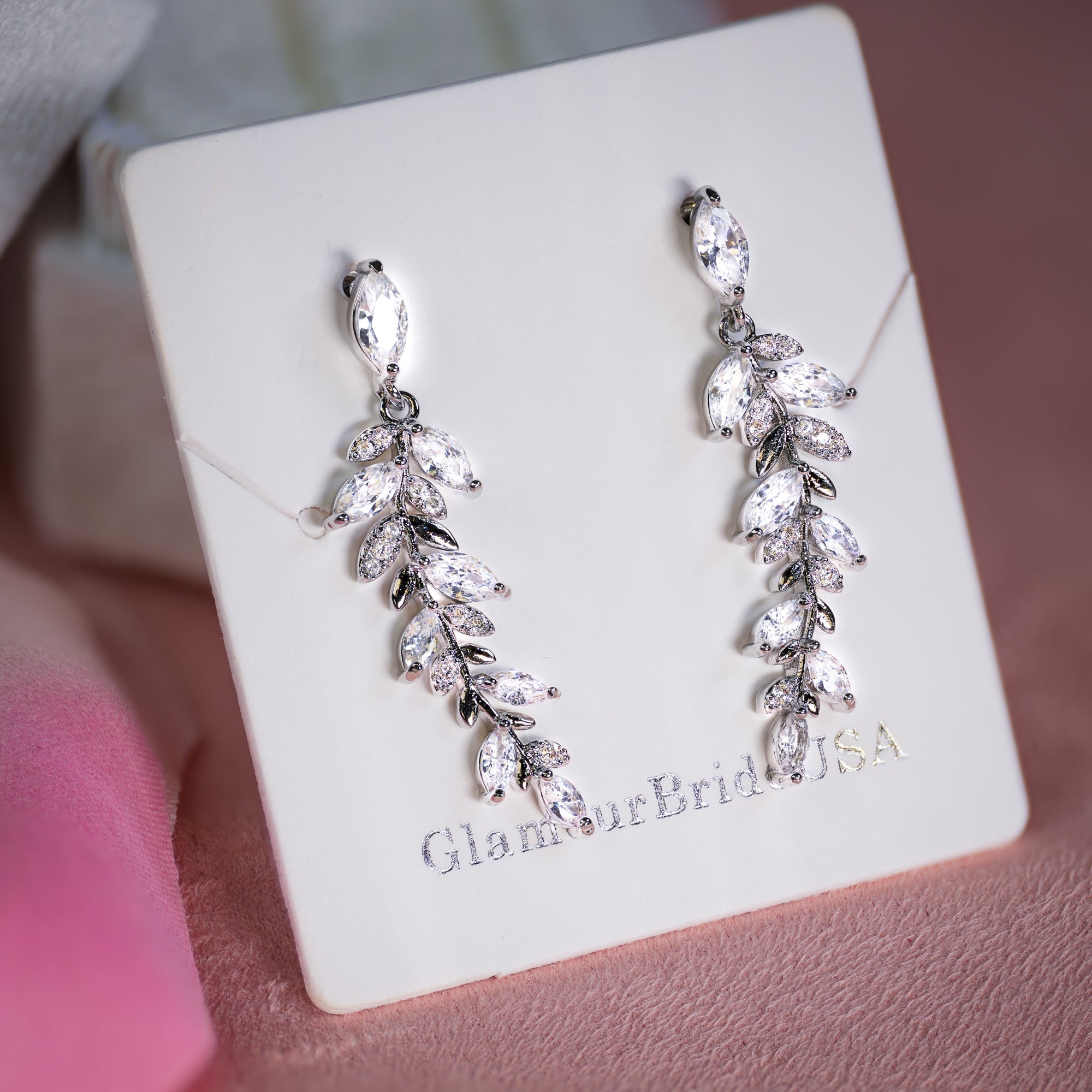 Erika - Gold Crystal Bridal Earrings