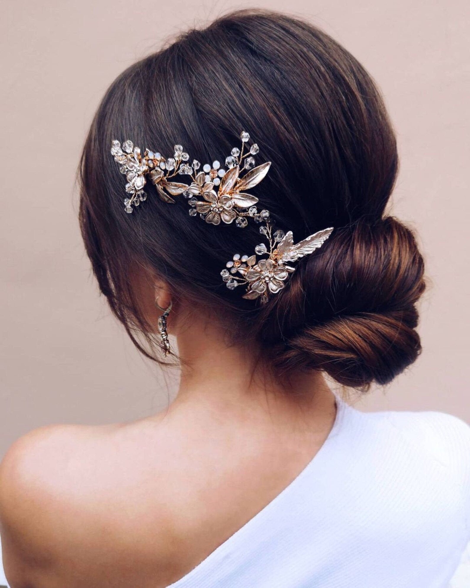 Floral Wedding hair pins - Tiffany