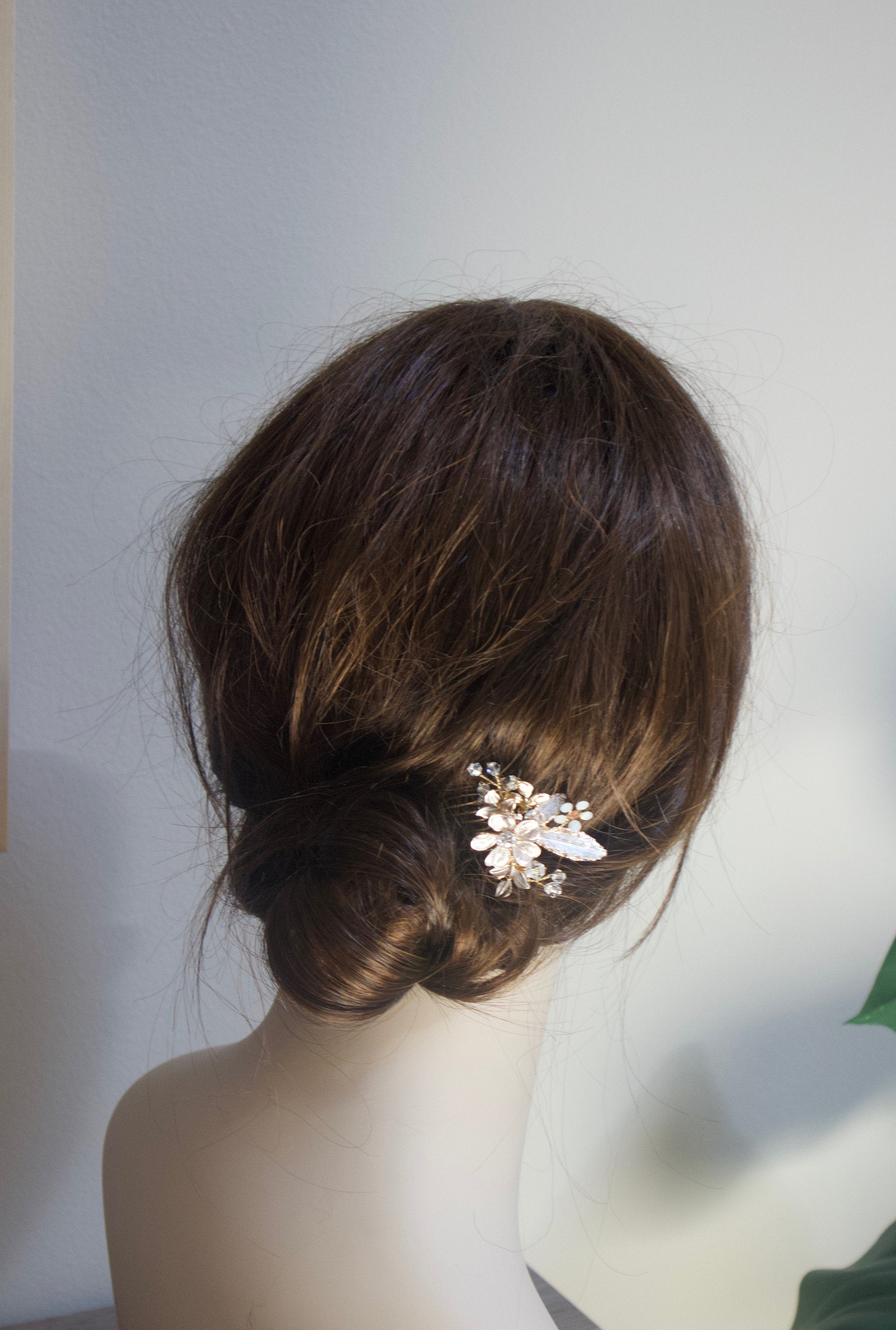 Bridal Hair Comb Wedding Hair comb Rose Gold Bridal Hair piece Wedding Hair Accessories Floral Bridal Hair Comb Bridal Hair Accessories