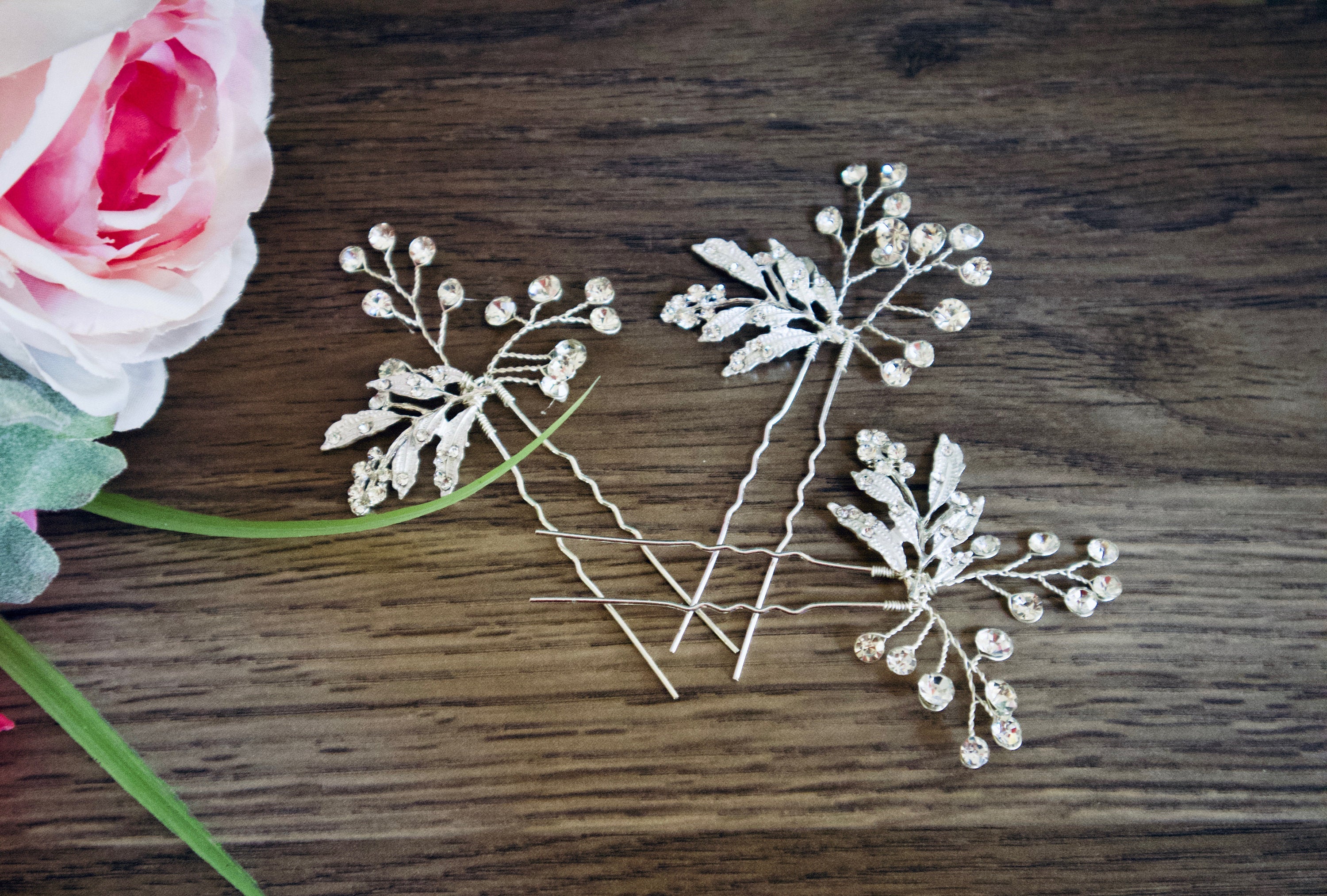 Bridal hair pins  Wedding hair pins Crystal wedding hair piece  Wedding hair vine  Bridal hair piece  Bridal hair vine