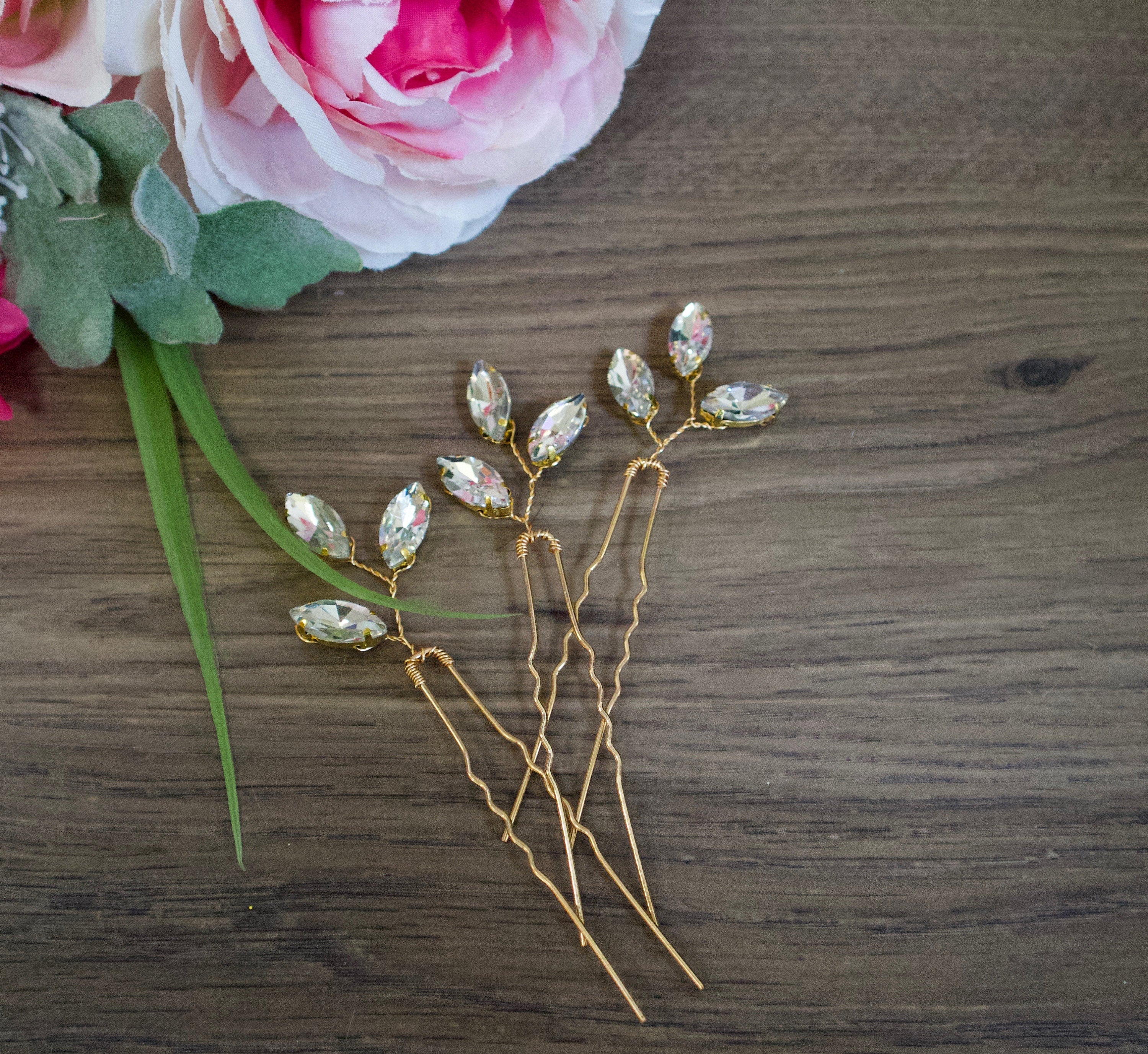 Crystal Hair pins - Lauren