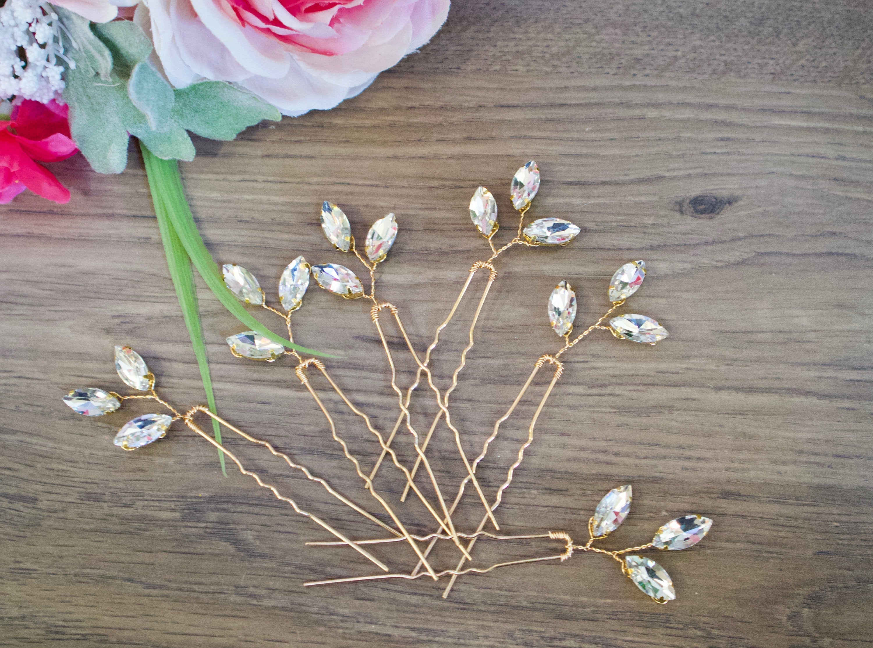 Crystal Hair pins - Lauren