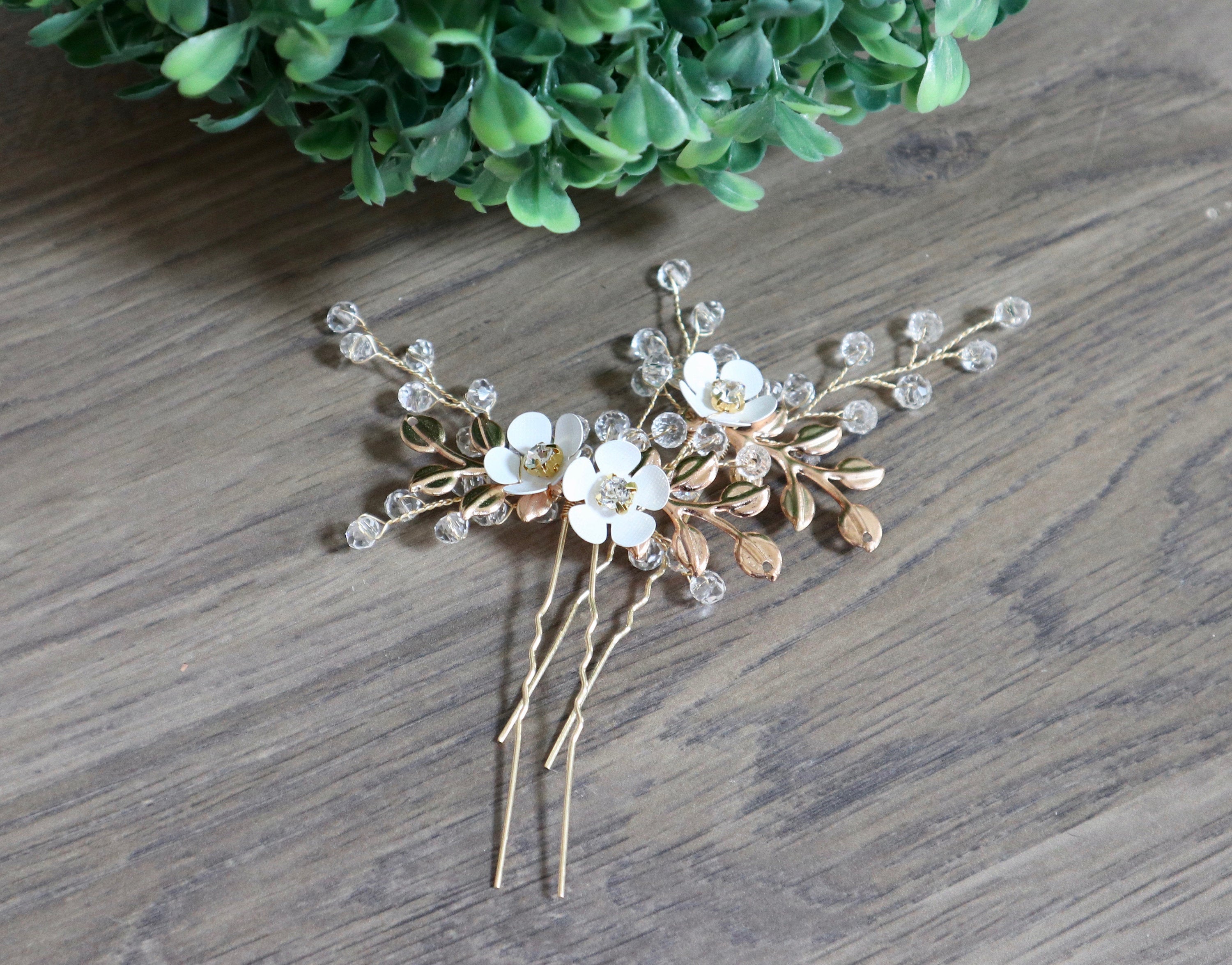 Bridal hair pins Wedding Hair pins  Bridal hair comb Bridal headpiece Wedding hair accessories Wedding hair piece Bridal Hair Accessories