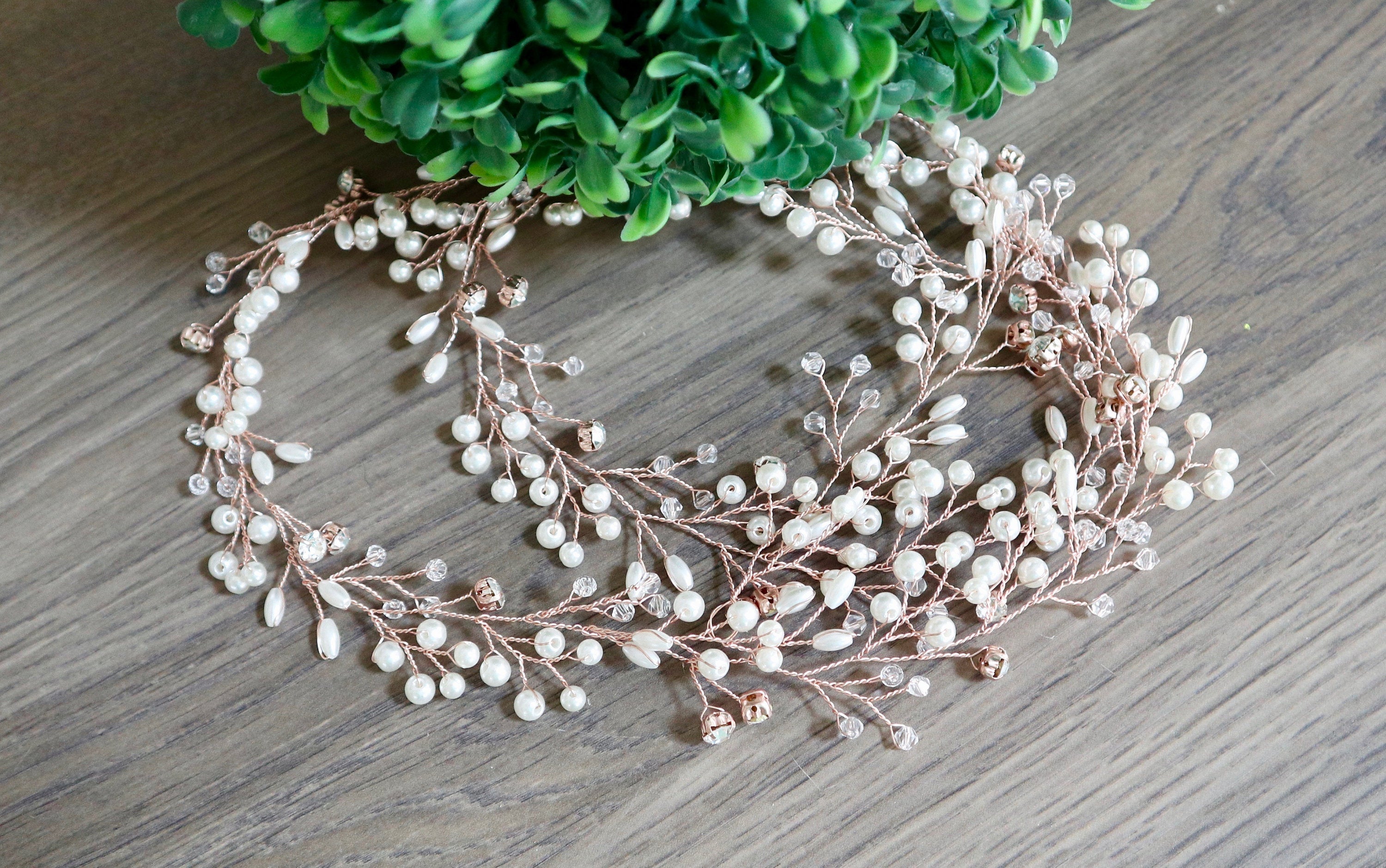 Bridal Hair vine Wedding Hair vine Rose Gold Bridal hair accessories Wedding Hair Accessories Bridal Hair Vine Rose Gold Bridal Hair piece