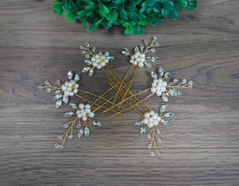 Bridal Hair Vine Wedding Hair Vine Bridal hair accessories Wedding Hair Accessories Pearl Crystals Bridal Hair Vine