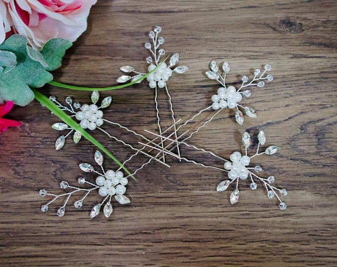 Bridal Hair Vine Wedding Hair Vine Bridal hair accessories Wedding Hair Accessories Pearl Crystals Bridal Hair Vine