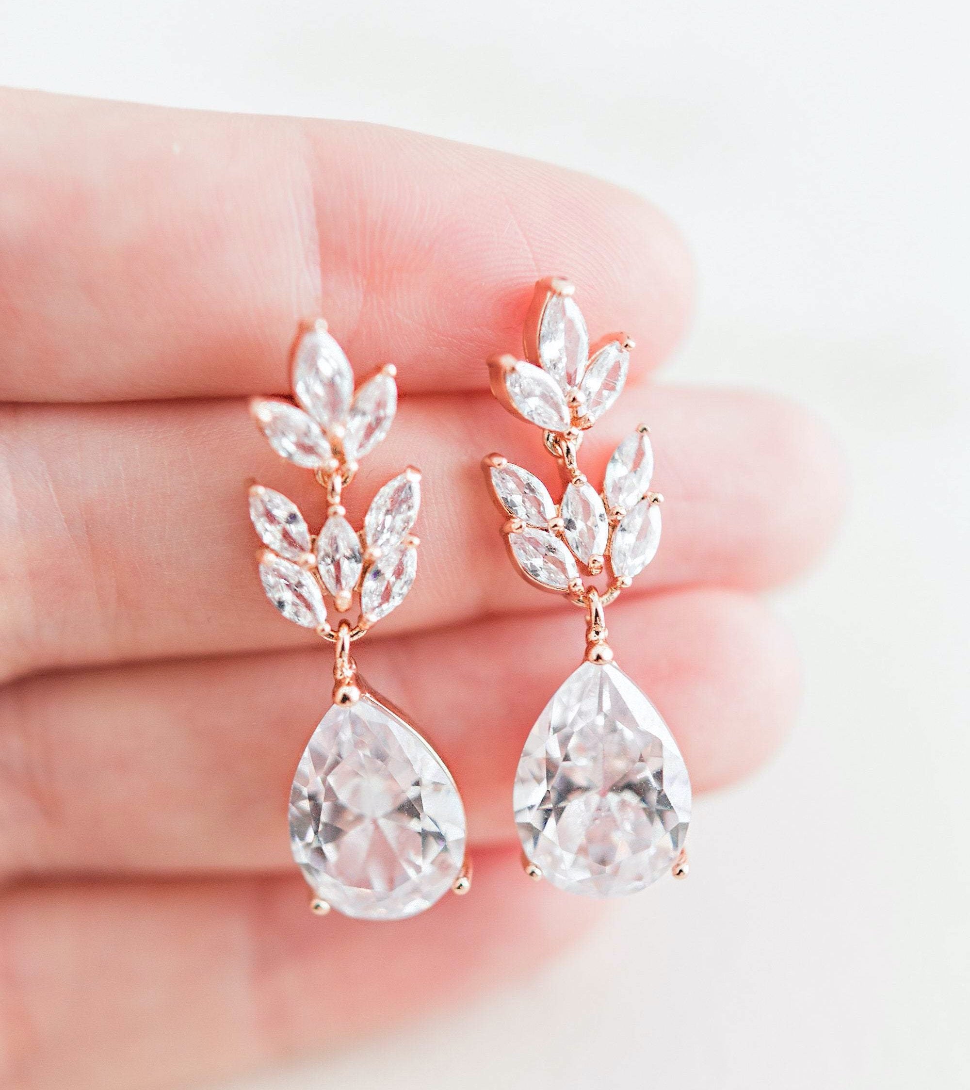 Crystal Bridal Earrings - Jennifer