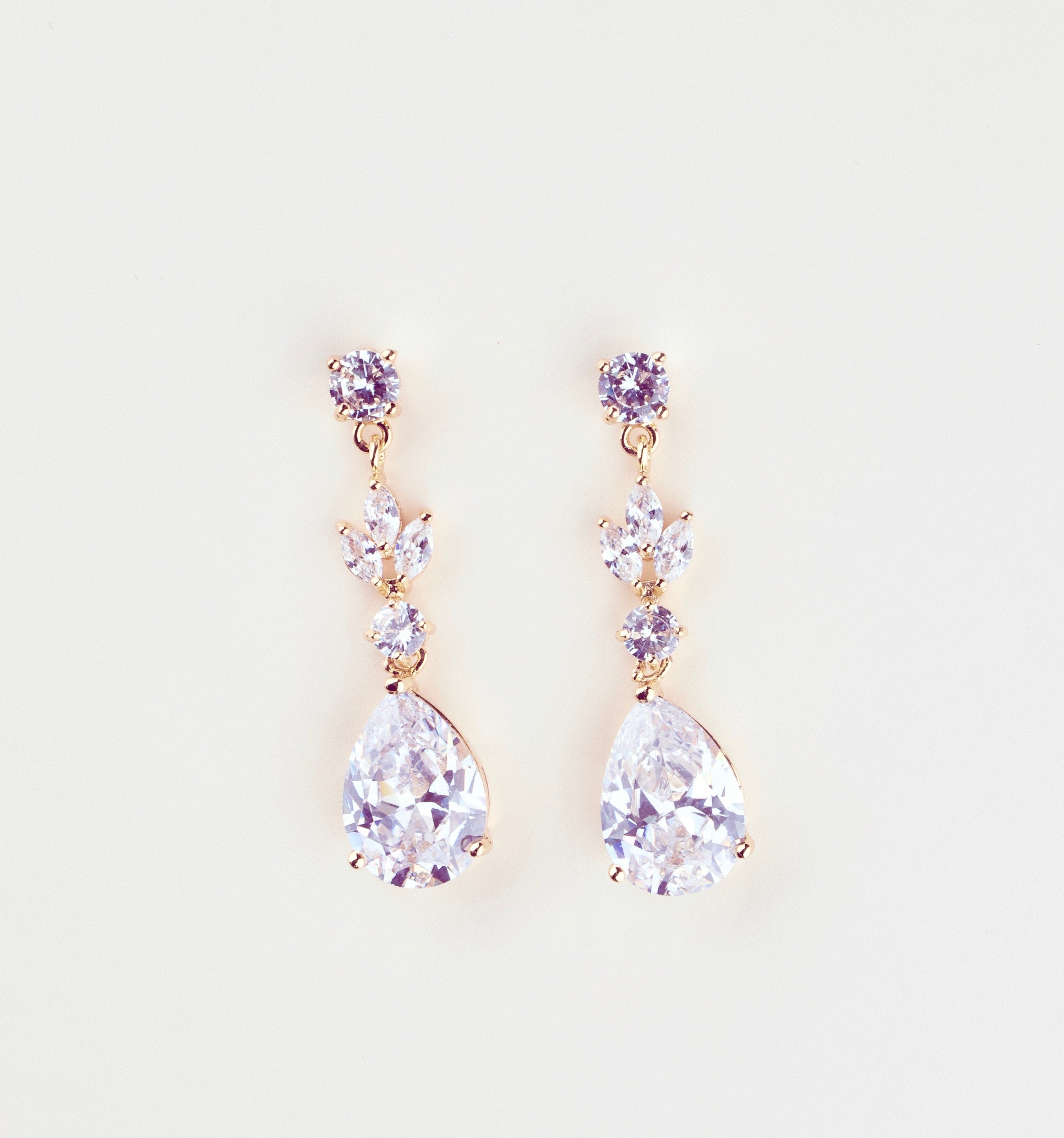 Crystal Bridal Earrings Drop Earrings Wedding Earrings Wedding Jewelry Crystal Tea drop Earrings Bridesmaids earrings Bridesmaids gift